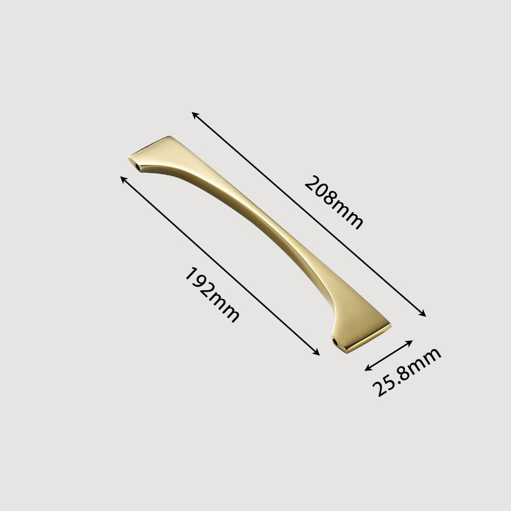 Solid Brass Gold Arch Cabinet Handles