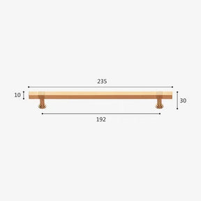 Solid Square Stripe Bar Handle