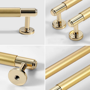 Gold Aluminum Alloy Two-Color Splicing Cabinet Handles