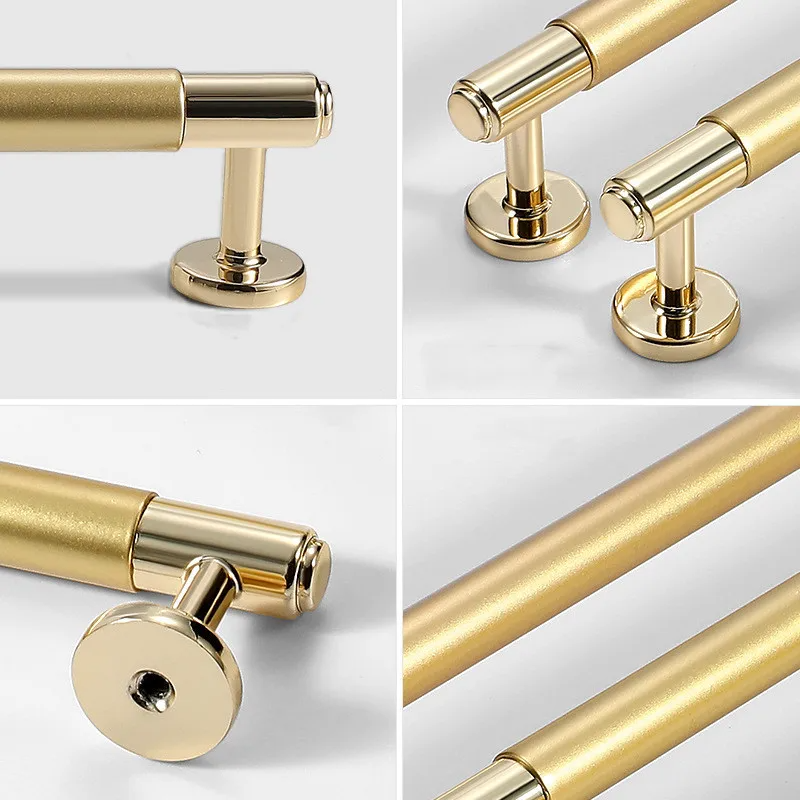 Modern Aluminium Alloy Two Toned Cabinet Handles