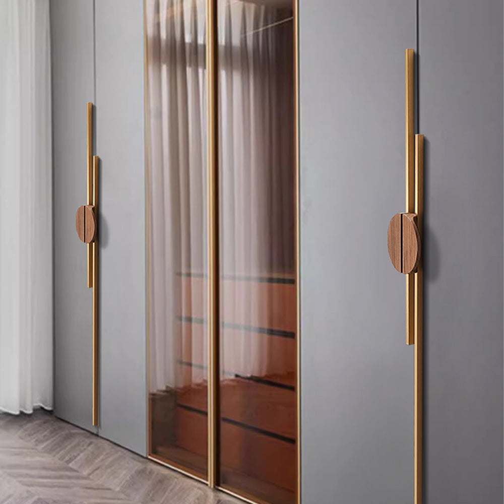 A Pair of Semicircle Wooden Wardrobe Cabinet Pull Handles