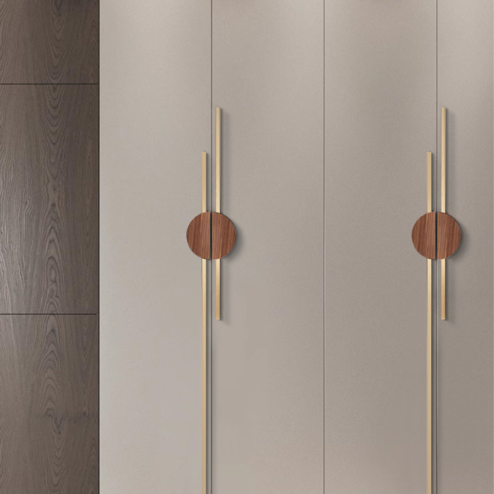 A Pair of Semicircle Wooden Wardrobe Cabinet Pull Handles