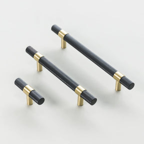 Solid Knurled Wardrobe Bar Handles