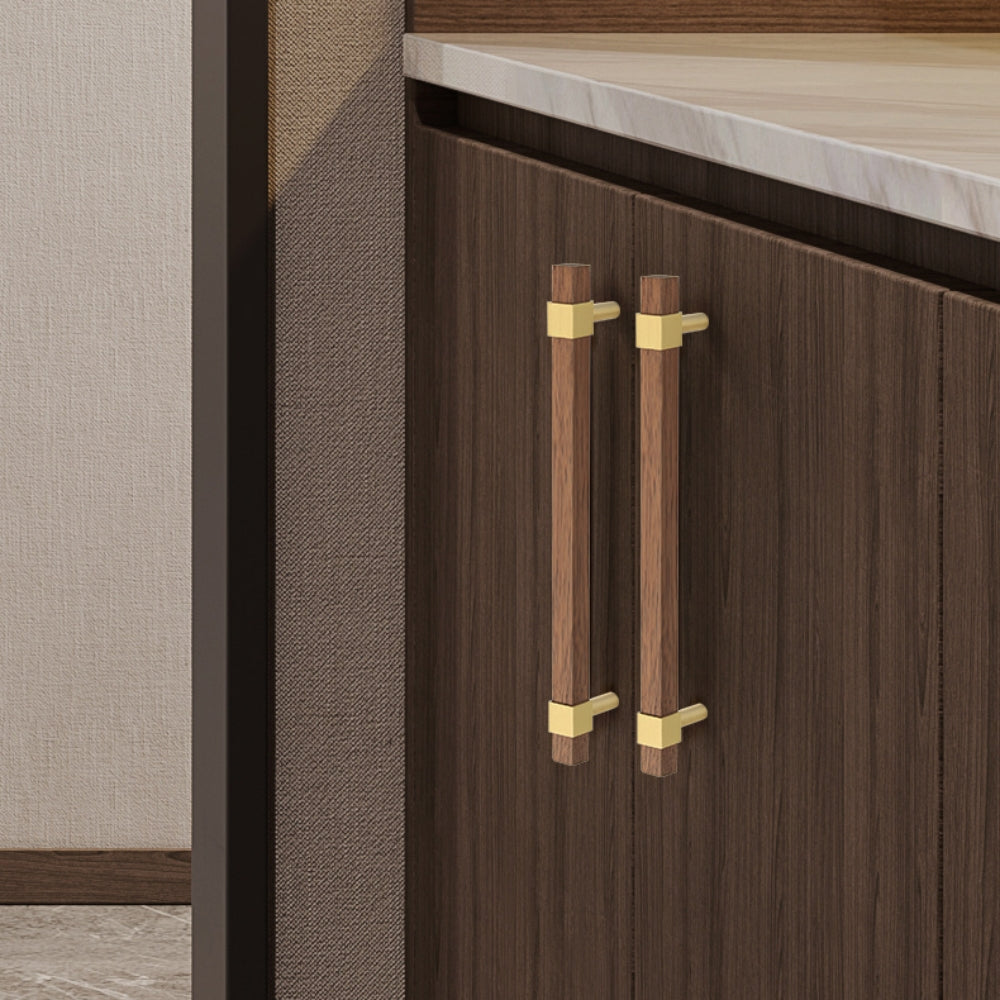 Black Walnut Square Cabinet Handles