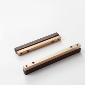 Solid Wood Pull Handles With Metal Base