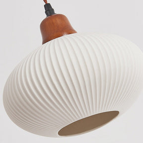 Medieval Milky White Ceramics Ceiling Pendant Light