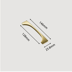 Solid Brass Gold Arch Cabinet Handles