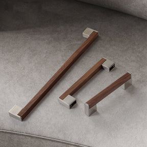 Square Wood Grain Drawer Pull Handles