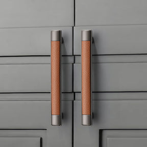 Retro Leather Brown Drawer Handles