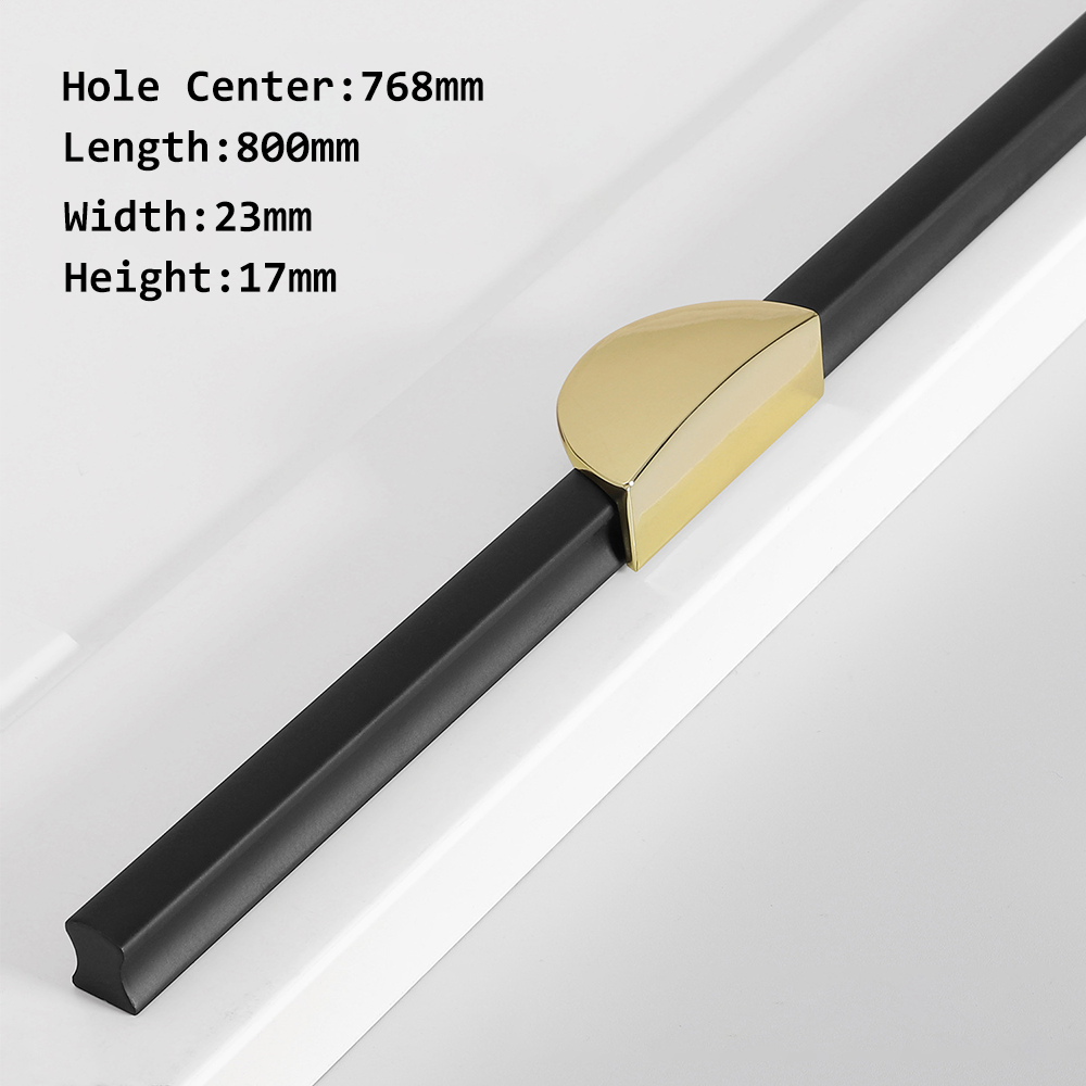 Gold&Black Semicircle Drawer Handles