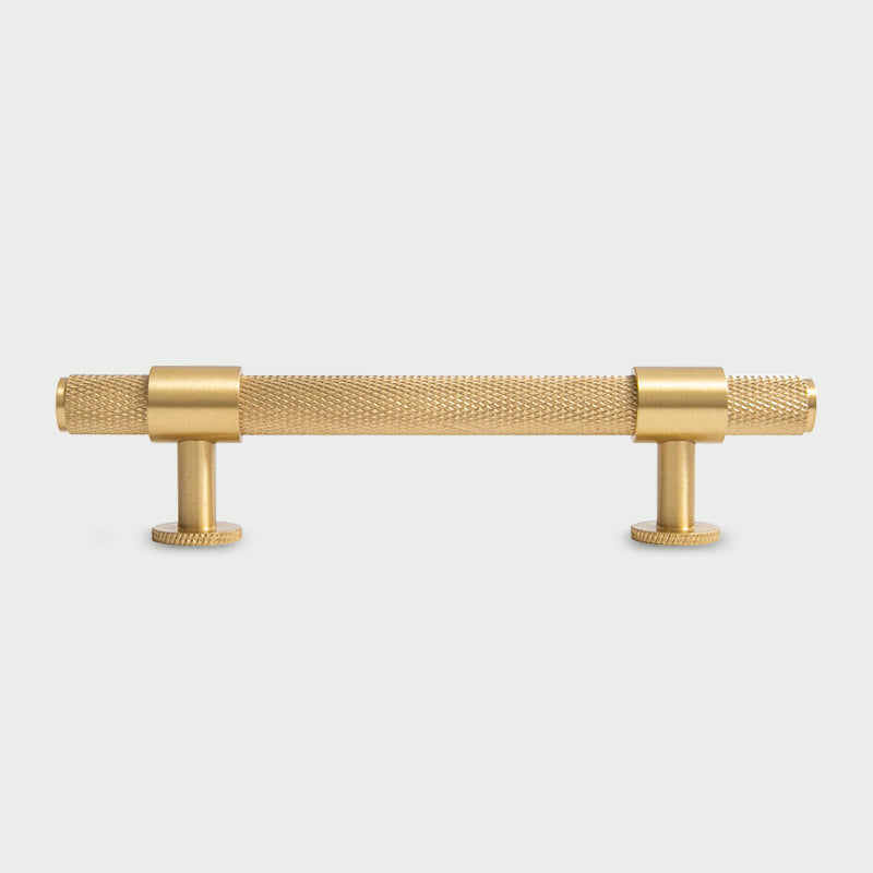 European Style Brushed Brass Knurled Cabinet Handles