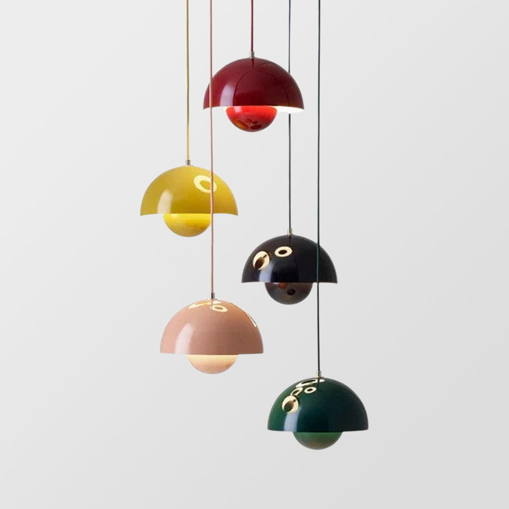 Colorful Mushroom Iron Pendant Hanging Light