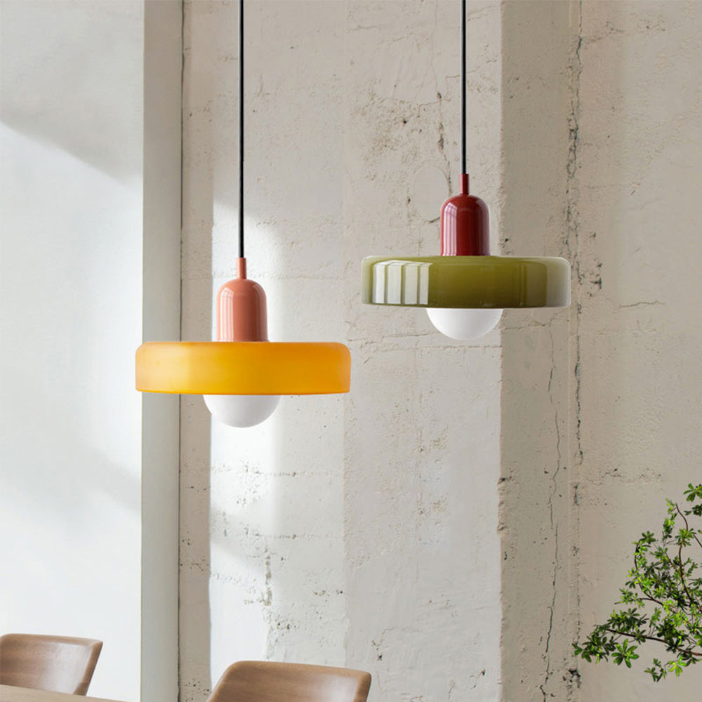 Colorful Bauhaus Modern Glass Ceiling Pendant Light