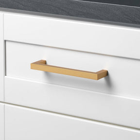 Brushed Brass Bar Drawer Handles