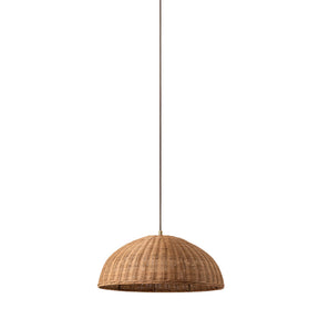 Simple Rattan Dome Pendant Light -Homdiy