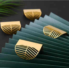 Gold Leaf Brass Finger Edge Cabinet Pulls