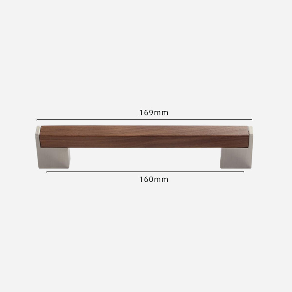 Square Wood Grain Drawer Pull Handles