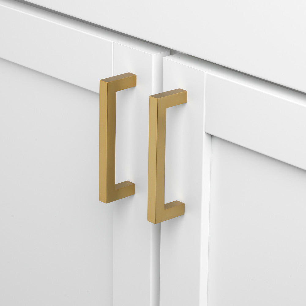 Brushed Brass Bar Drawer Handles