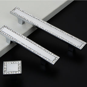 Crystal Square Cabinet Handles