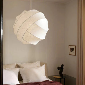 Nordic White Fabric Pendant Ceiling Lamp