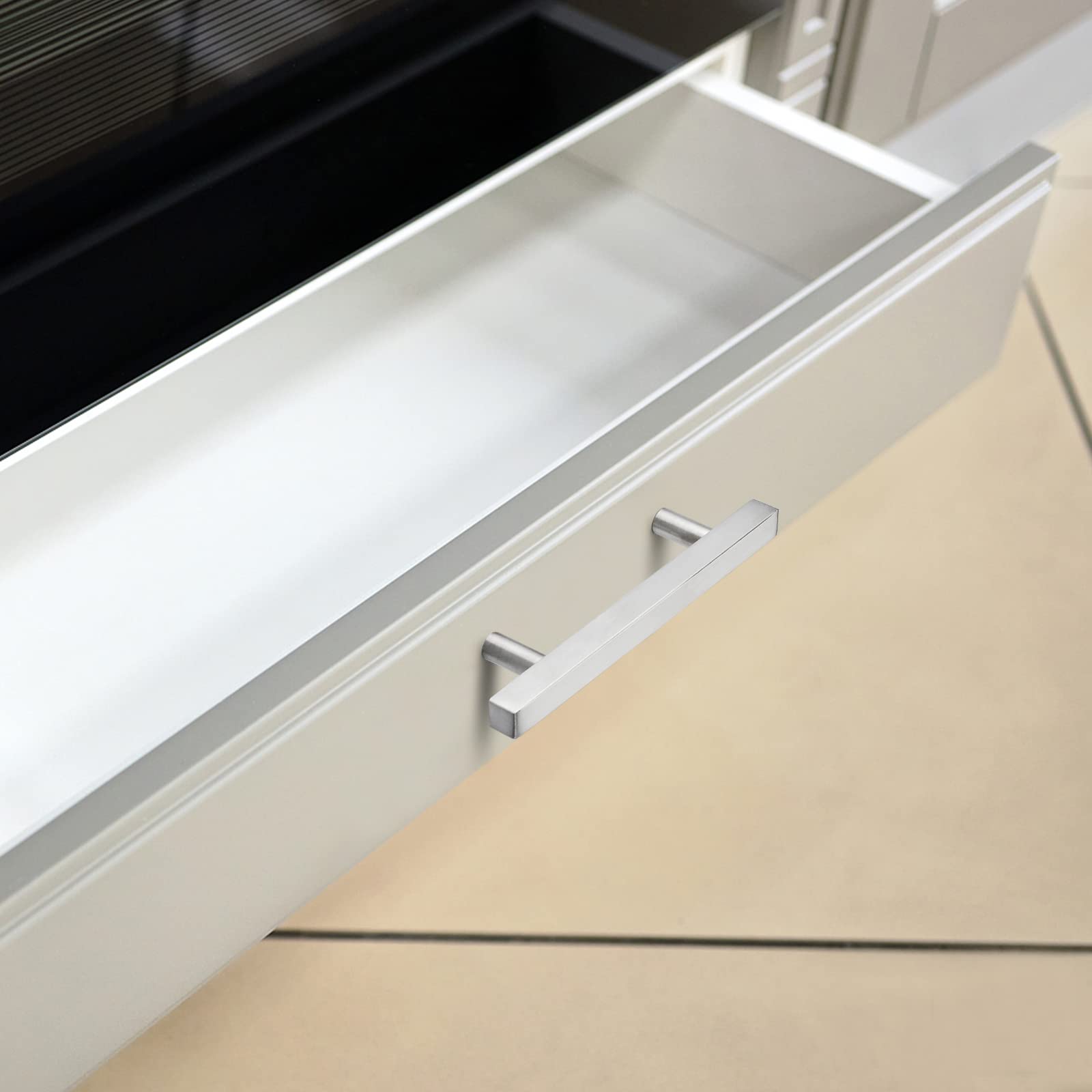 Brushed Nickel Bar Drawer Handles