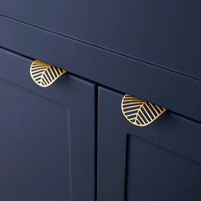 Gold Leaf Brass Finger Edge Cabinet Pulls