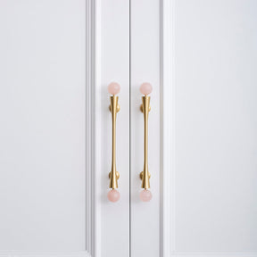 Crystal Brass Wardrobe Cabinet Pulls