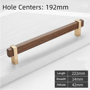 Square Wooden Cabinet Bar Handles