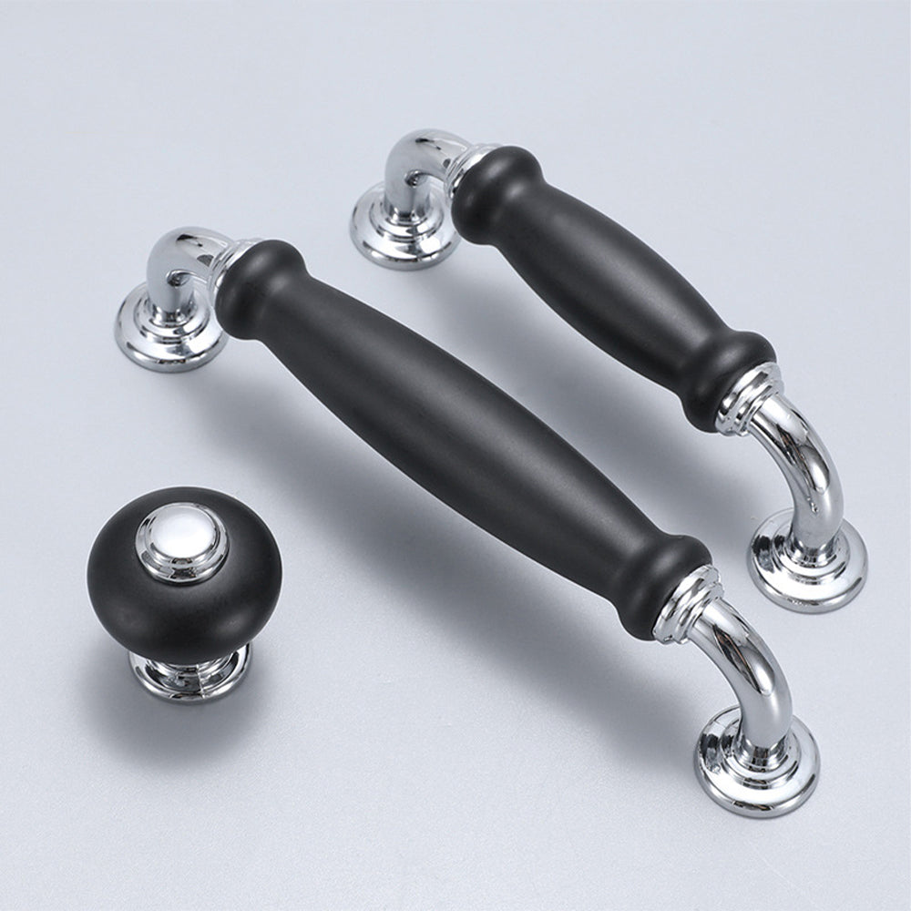 Solid Matte Black Cabinet Bar Handles