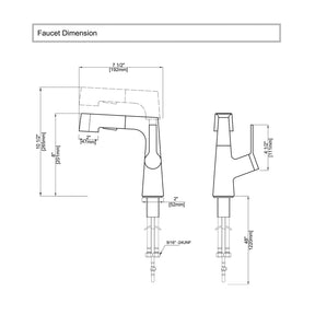 Single-Hole Rotatable Pull-Out Tap_Chorme