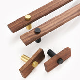 Black Walnut Square Cabinet Bar Handles