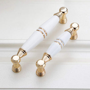 Polished Gold Ceramic Bow Handles