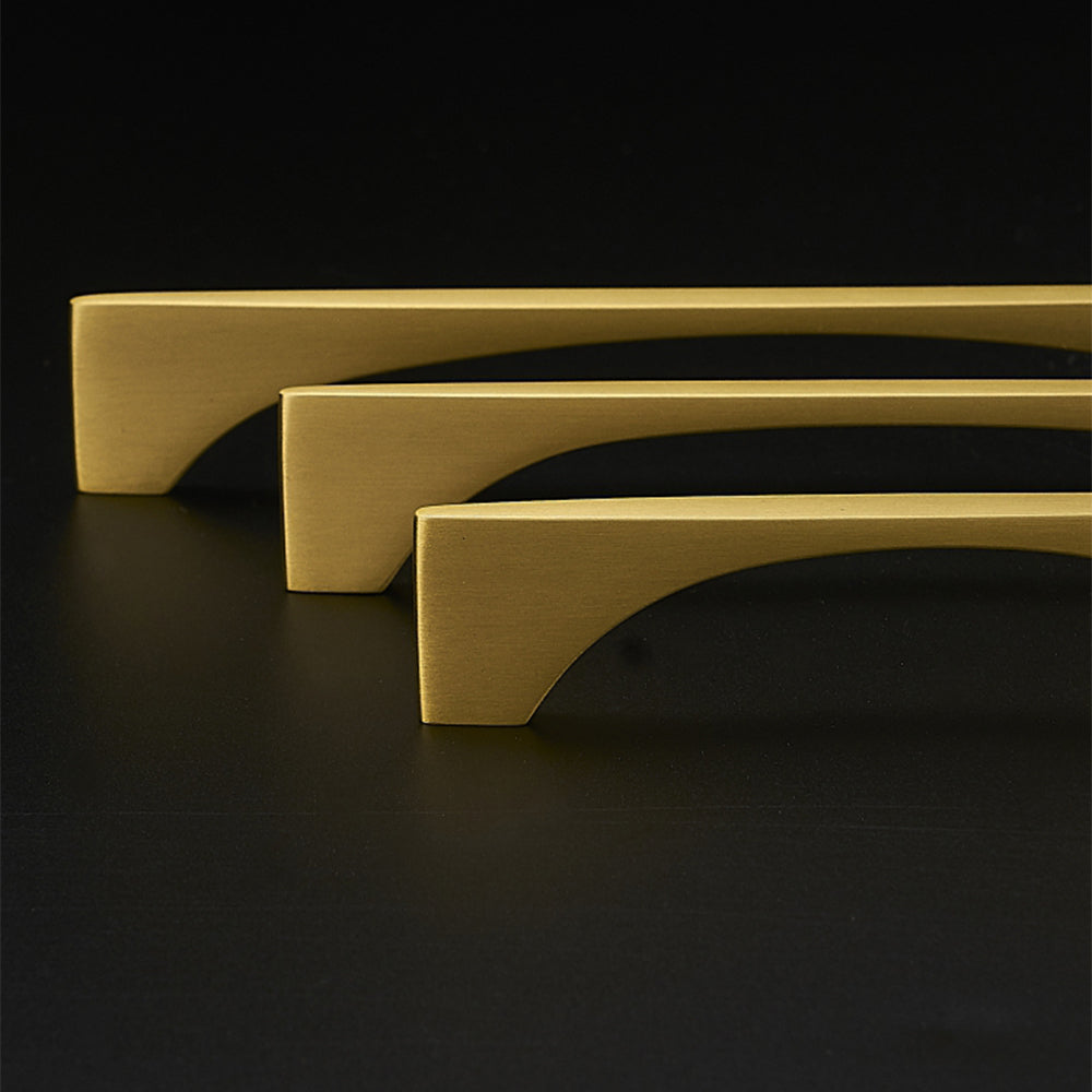 Solid Brass Gold Arch Cabinet Handles