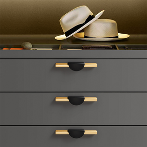 Gold&Black Semicircle Drawer Handles