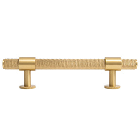 Brushed Brass Knurled Cabinet Handles