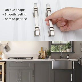 Brushed Nickel Square Cainet Pulls for Kitchen