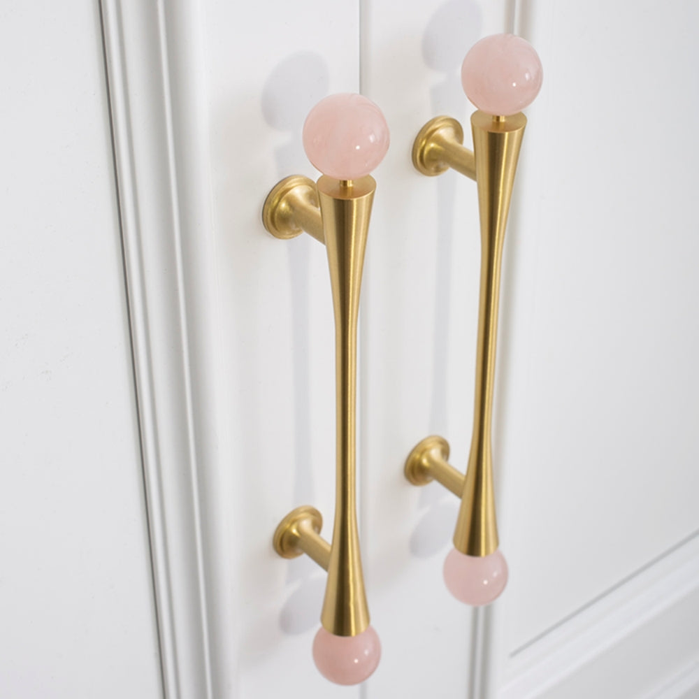 Crystal Brass Wardrobe Cabinet Pulls