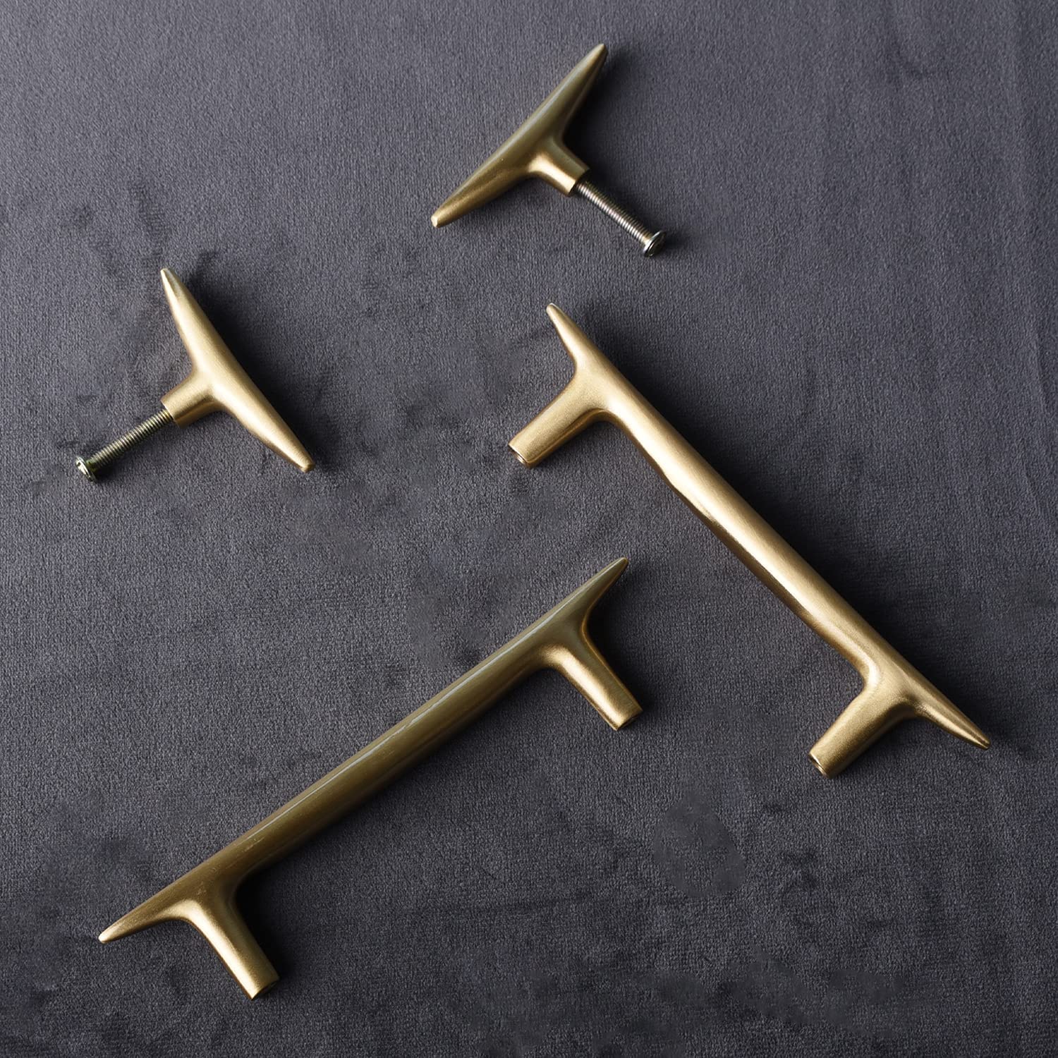 Unique Brushed Brass Cabinet Handles