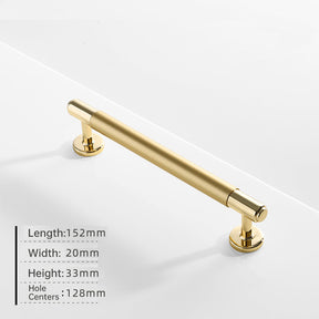 Gold Aluminum Alloy Two-Color Splicing Cabinet Handles