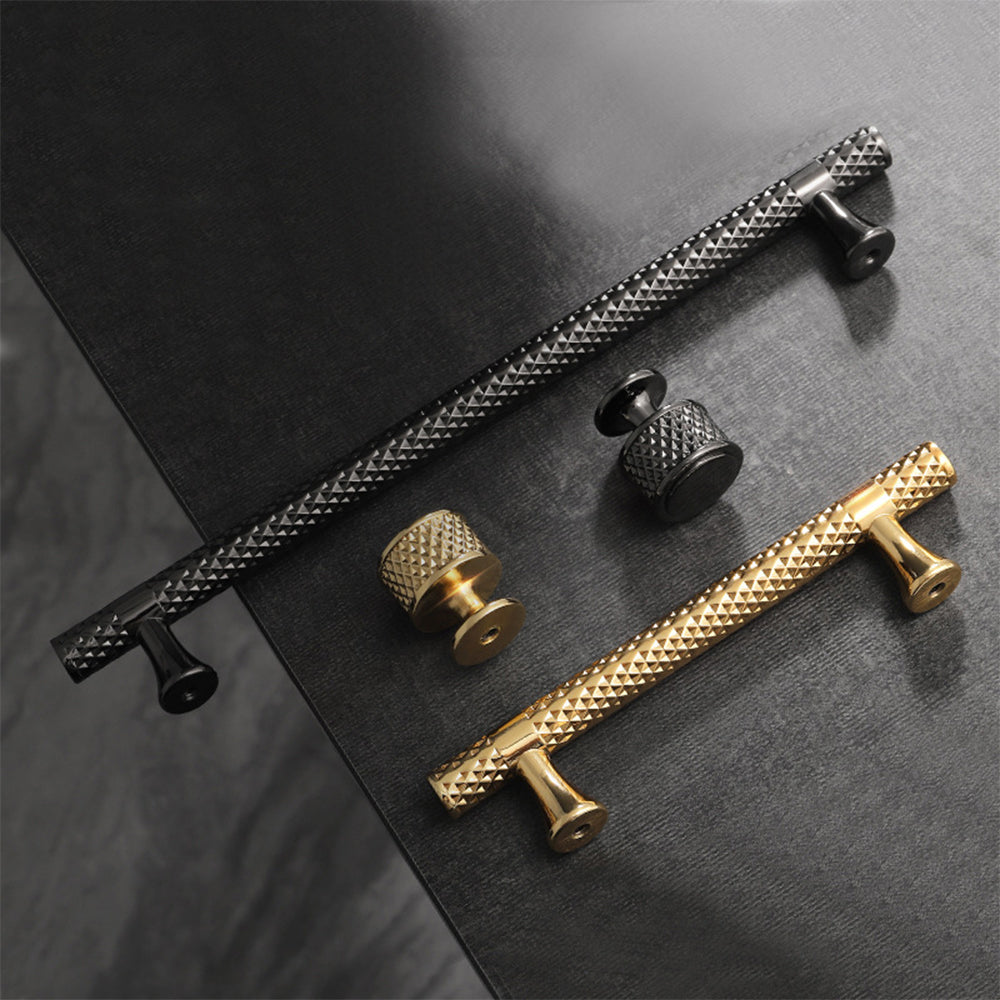 Solid Zinc Alloy Titanium Black Gold Door Handles