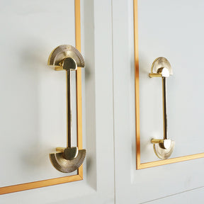 Solid Brass Scalloped Cabinet Pull Handles