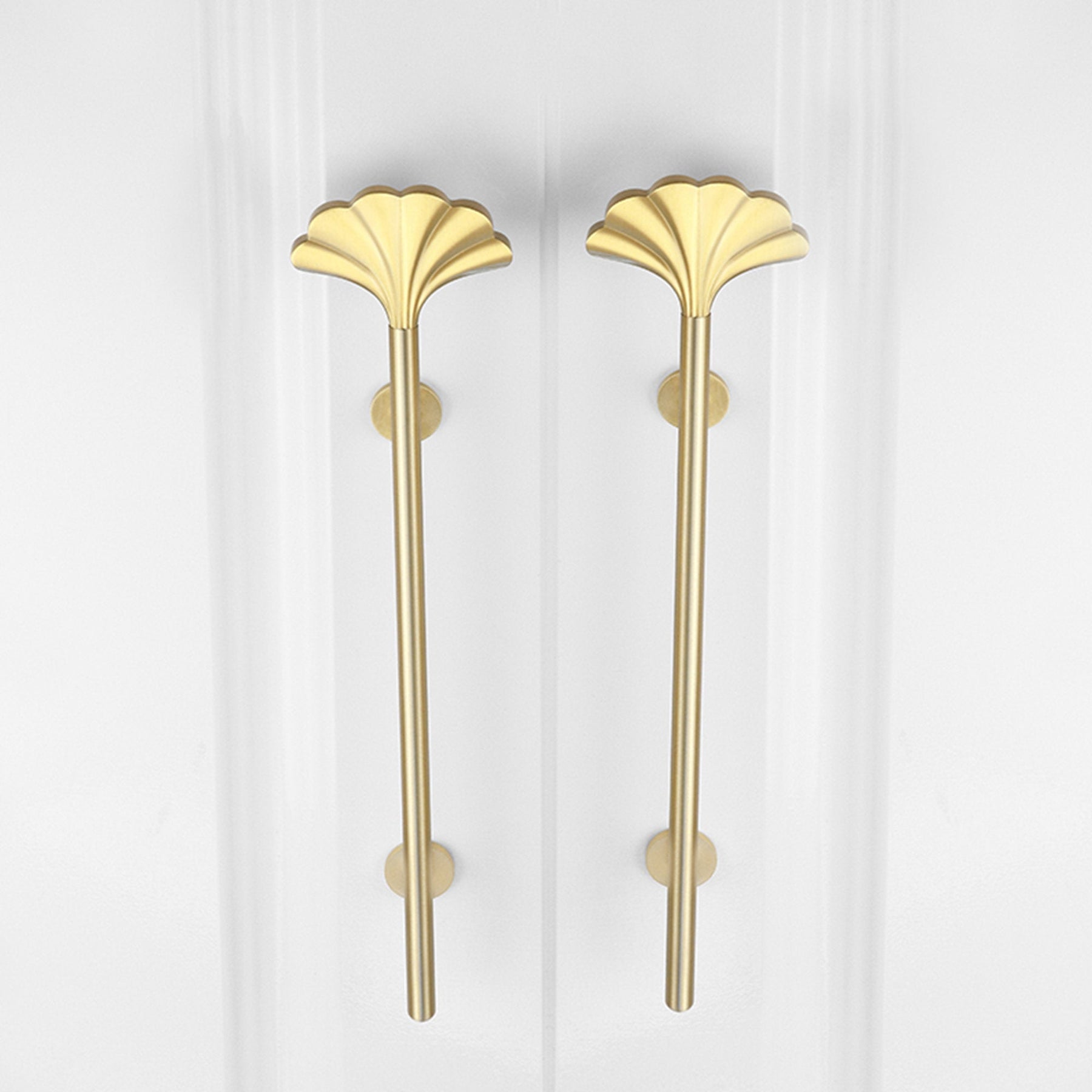 Gold Long Fan Pattern Cabinet Bar Handle