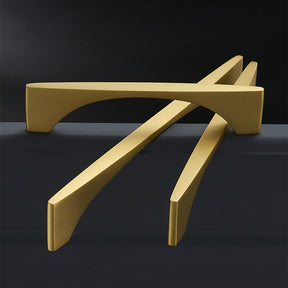 Solid Brass Gold Arch Cabinet Handles