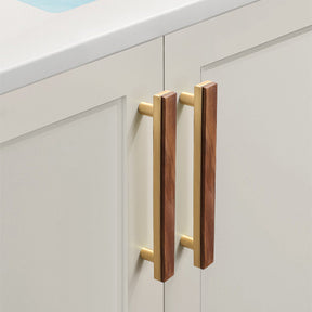 Square Solid Wood Cabinet Bar Handles