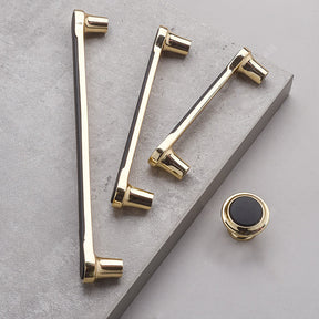 Modern Polished Gold Wardrobe Bar Handles