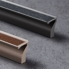 Aluminum Alloy Square Leather Cabinet Handles