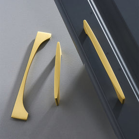 Solid Brass Gold Arch Cabinet Handles