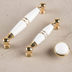 Polished Gold Ceramic Bow Handles