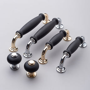 Solid Matte Black Cabinet Bar Handles