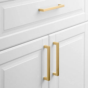 Brushed Brass Square Bar Handles